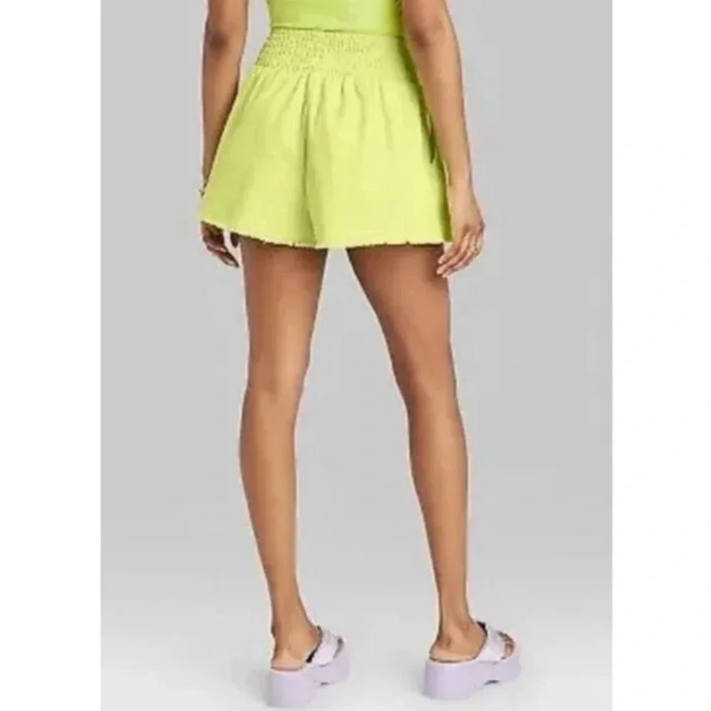 Wild Fable Lime Green High-Rise Woven Pull-On Vibrant